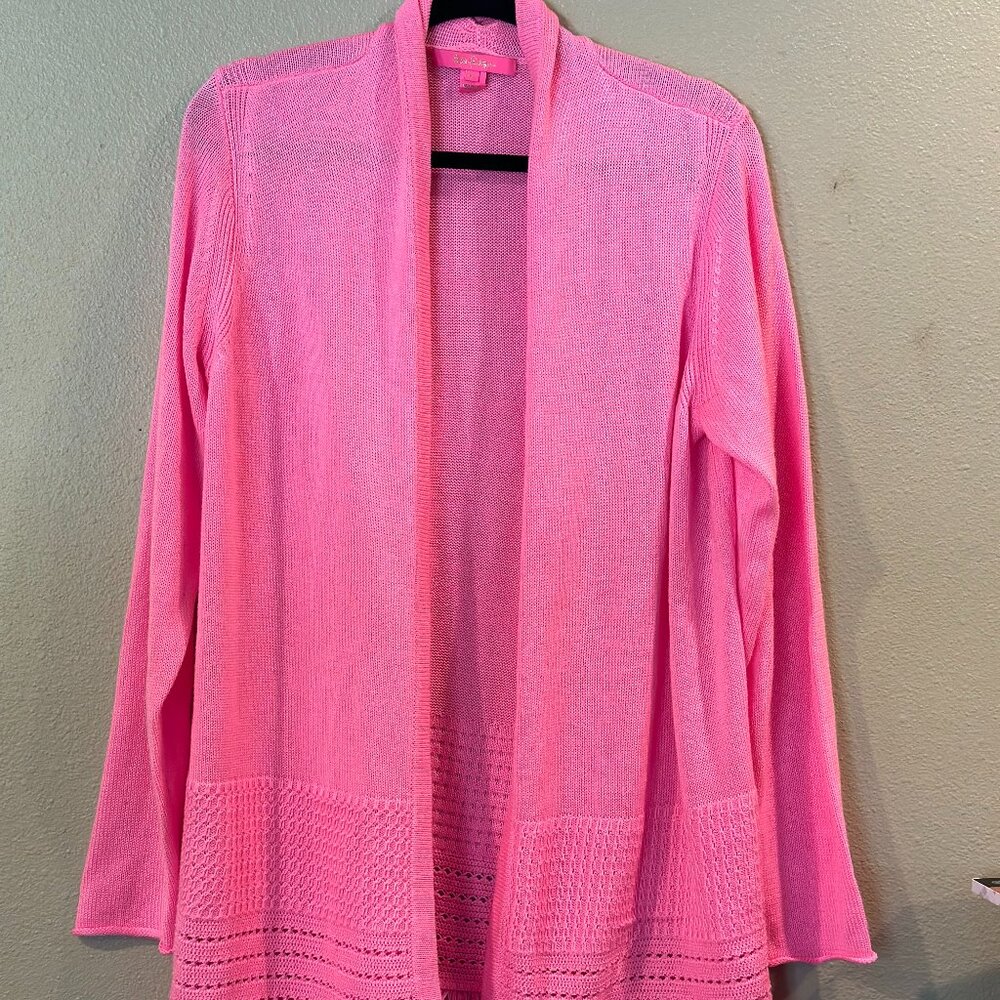 Lilly Pulitzer Tatum Cardigan, Worn Once, New condition, Sz XL